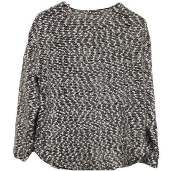 Two by Vince Camuto black and white fuzzy pullover sweater size L - Picture 5 of 6
